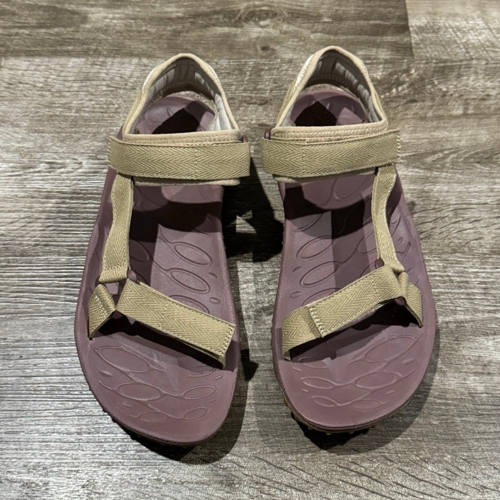 MERRELL Kahuna Web Earth Day Sandals Tan Walking Hiking Shoes Womens 9 Strappy